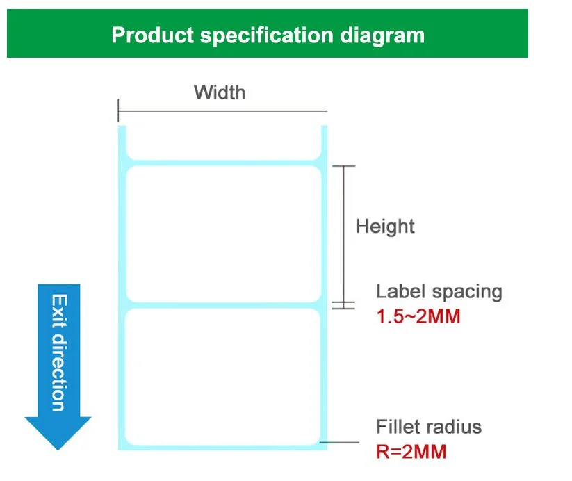 Direct Thermal Sticker Roll 100 X 150mm Custom Waterproof Blank Sticker Bar Code Thermal Label