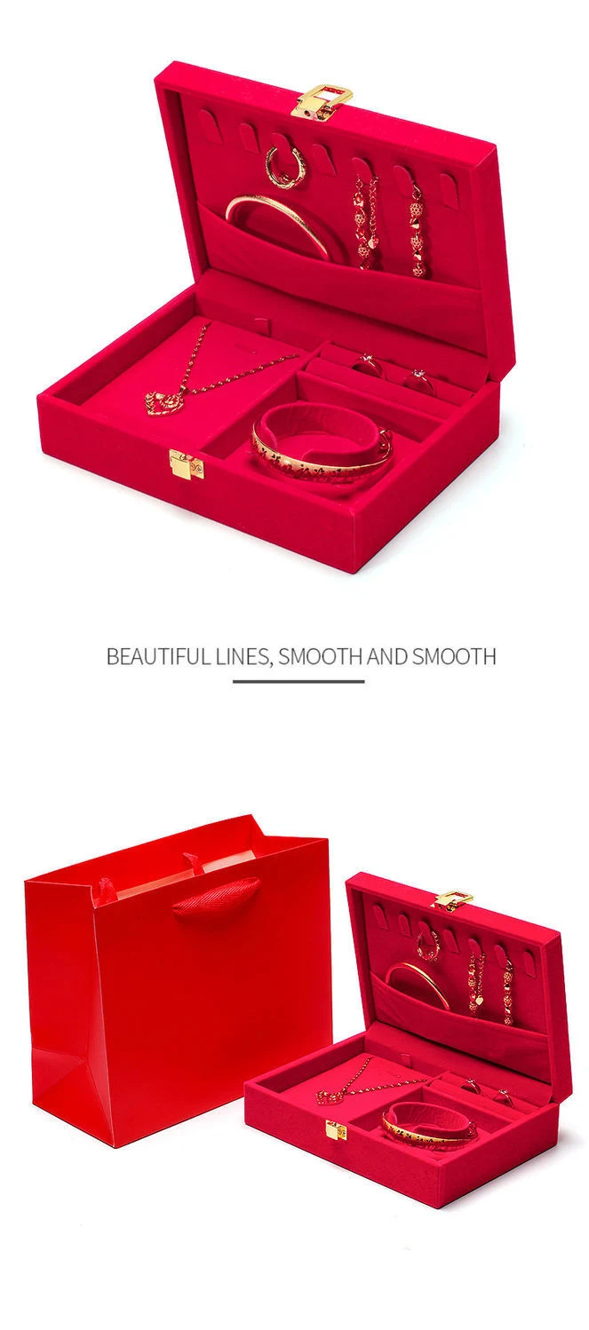 Customized Red Cosmetics Jewelry and Clothing Packaging Box Brithday Party Red Wine Gift Box for Wedding