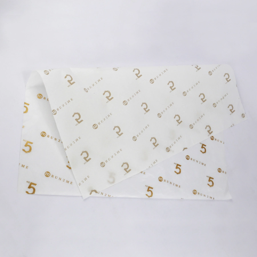 Clothing Packaging Custom Black Tissue Wrapping Paper with Gold Logo