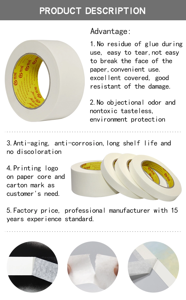 Manufacturers Wholesale Price Strong Rubber Glue High Quality Self Custom Decorative Painters Masking Paper Tape