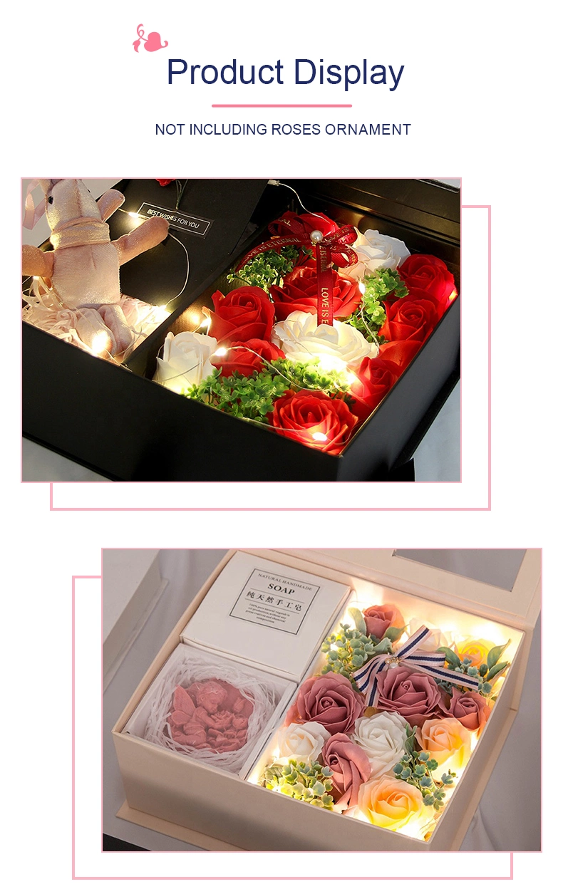 Inunion Soap Flower Square Korean Gift Chocolate Packaging Cardboard Box