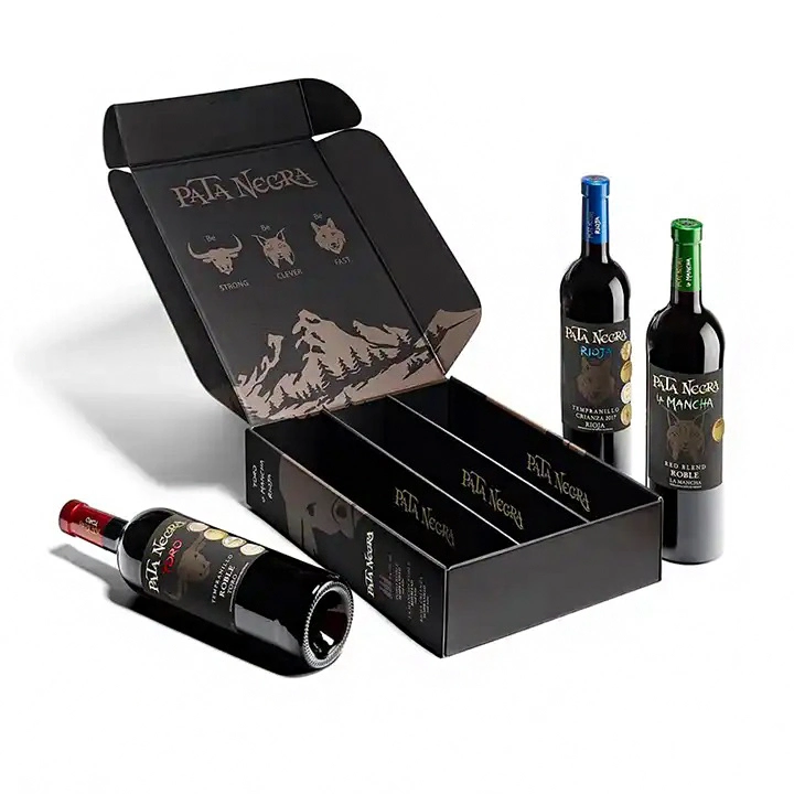 Whisky Red Wine Bottles Glass Wine Paper Gift Wine Box