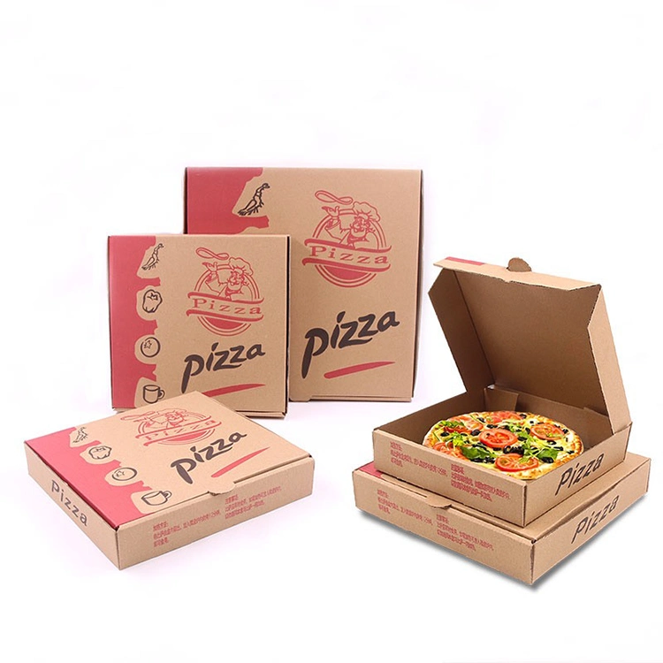 Personalized Luxury Custom Large Paper Cardboard Food Grade Delivery Kraft Pizza Box