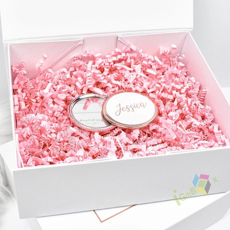 Custom Wedding Bridesmaid Gift Box with Shredded Paper Stuffing