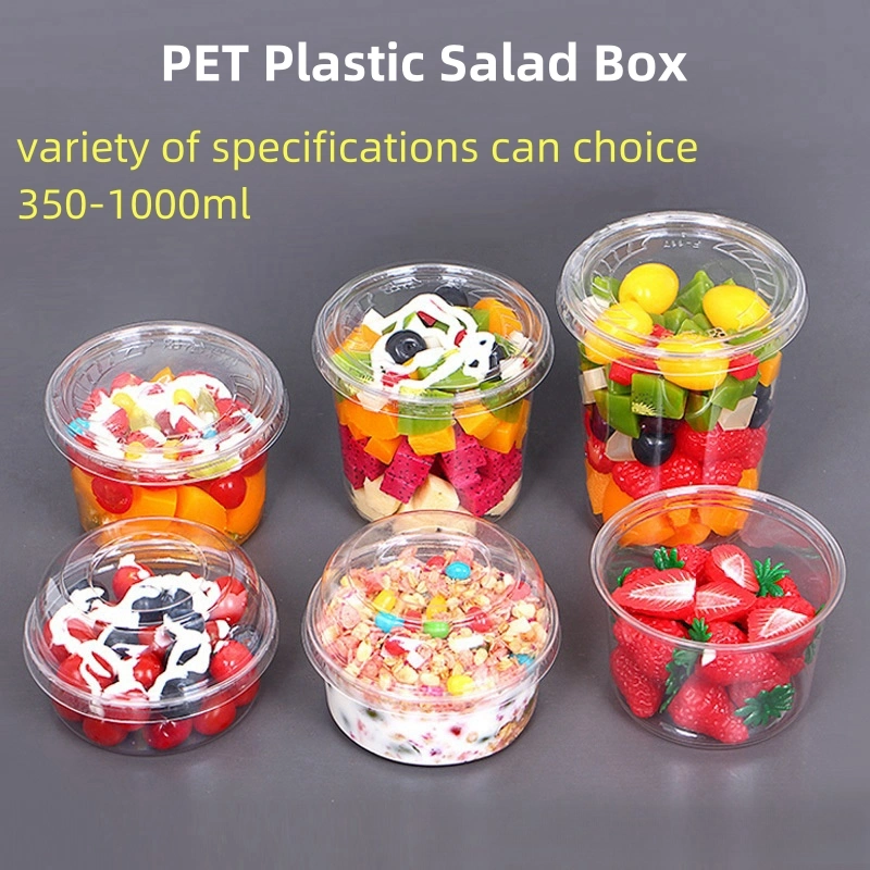 Breathable and Ventilated Transparent PET Blister Plastic Hinged Clamshell Box for Fruit, Strawberry, Blueberry, Tomato, Salad, Cake Packing