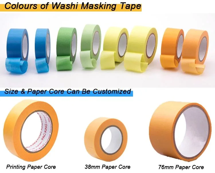 Orange Color Waterproof Rice Paper Washi Masking Tape