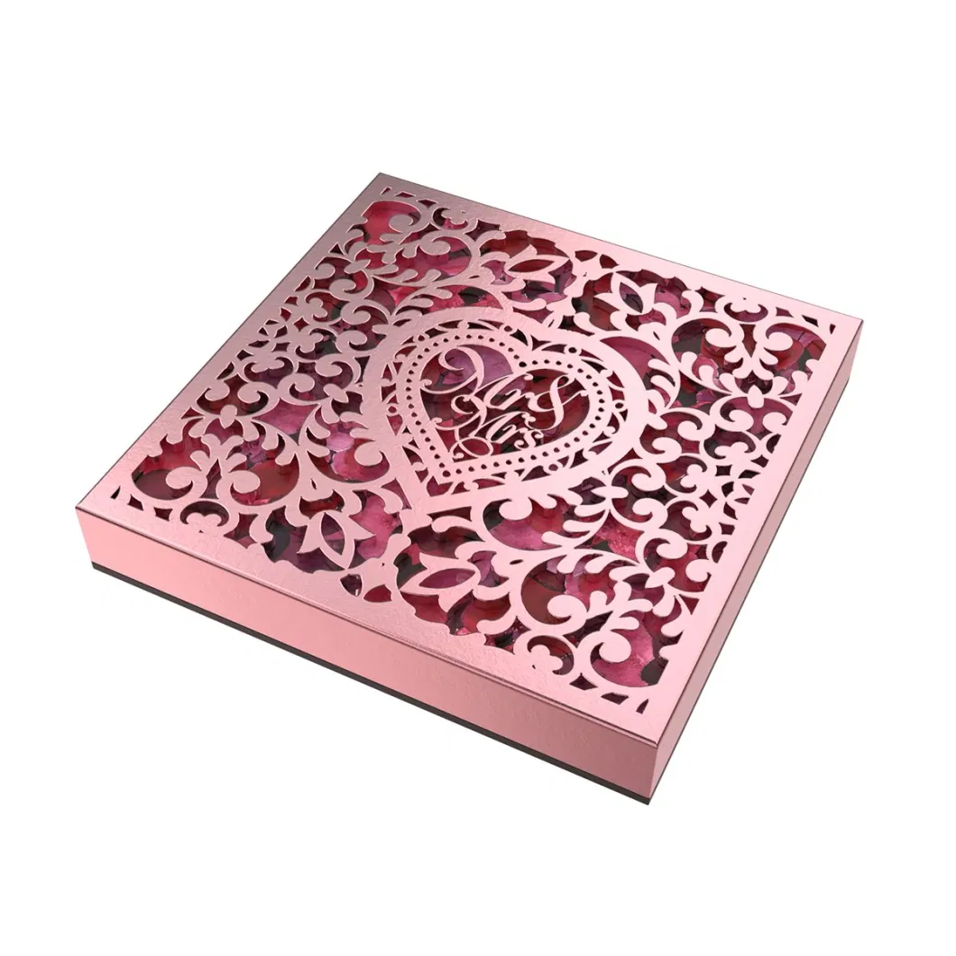 2023 Customized Sizes Valentines Day Engraved Chocolate Candy Wooden Packaging Gift Boxes