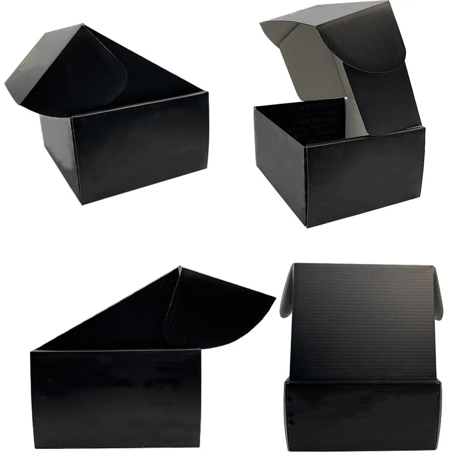 Eco Personalized Plant Luxury Shipping Boxes Small Large Folding Airplane Box Black Mailer Packaging Boxes for Small Business