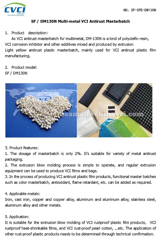 Corrosion Inhibiting Blowing, Extrusions, Injection Moulding Vci Masterbatch, High Value-Added Additive Vci Plastic Filler