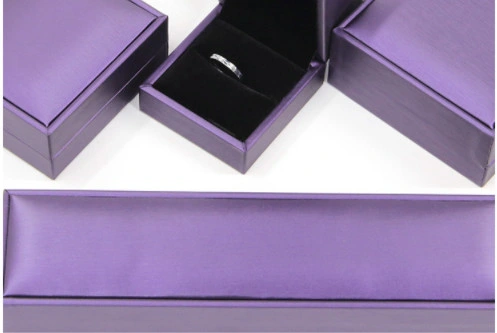 Premium Purple PU Leather Gift Jewelry Box for Earrings Necklace Bracelet Packaging Low Price Good Quality Can Be Wholesale