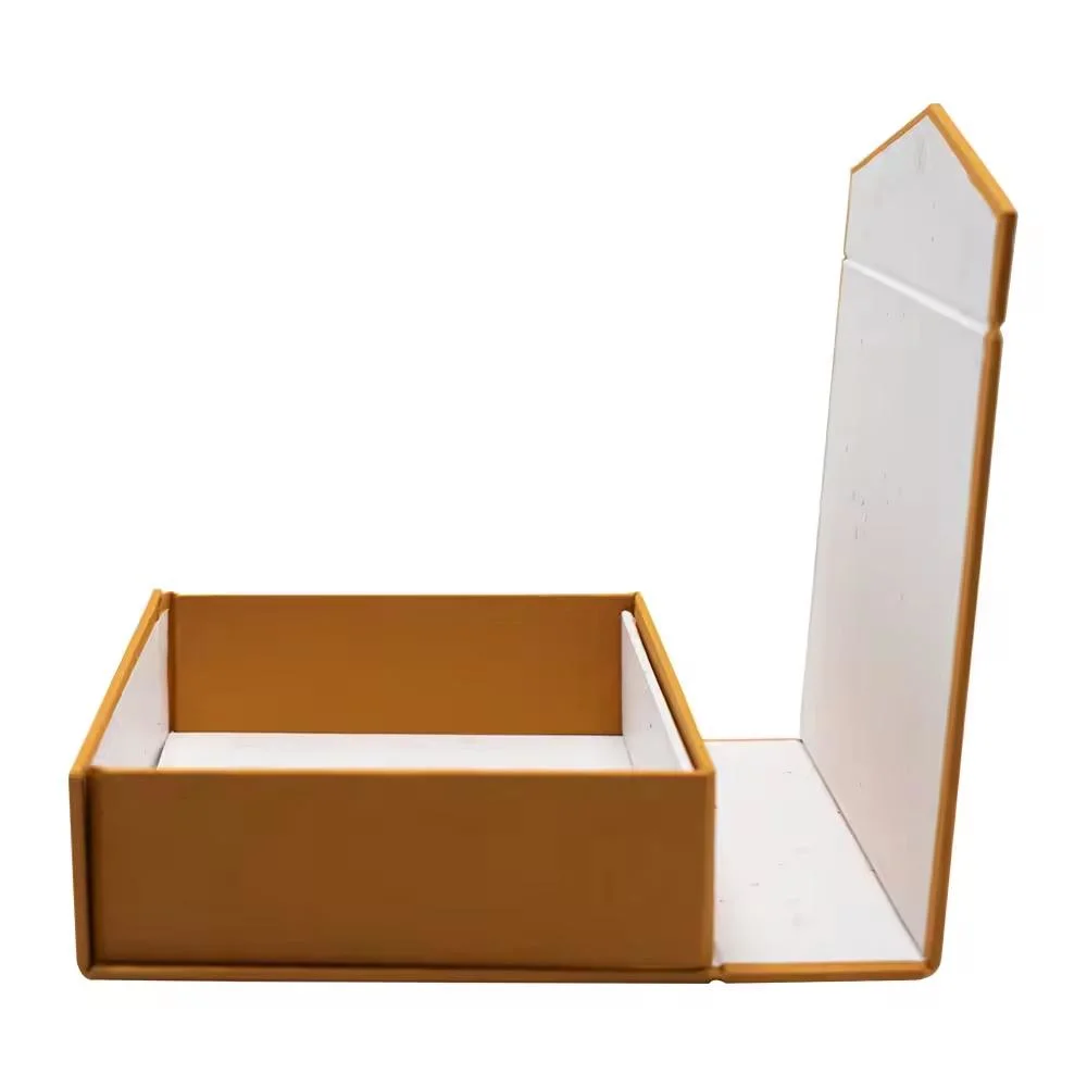 Custom Gift Box Packaging Art Paper Clamshell Book Shape Boxes with Environmentally Friendly and Recyclable Magnetic