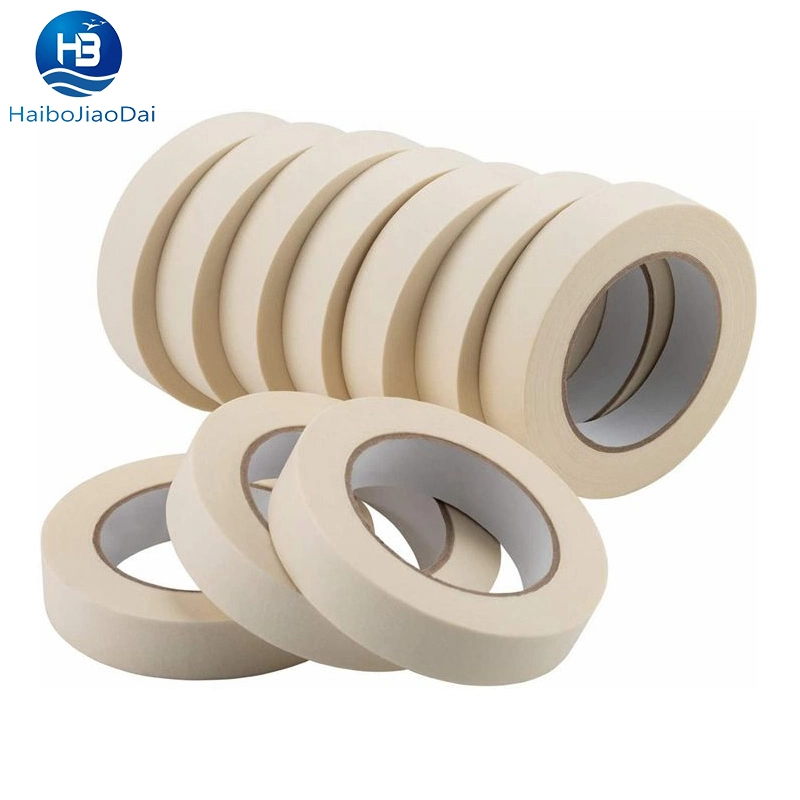 No Residue Painter Tape Temperature Resistant Strong Masking Rubber Glue Waterproof Jumbo Roll Crepe Washi Paper Car Tape