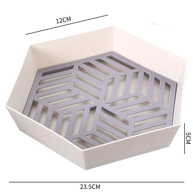 Creative Double Layer Snack Tray Fruit Drain Basket Ci22325