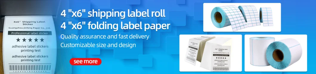 Factory Price A6 Blank Waterproof Label Roll and 4X6 Thermal Label Sticker for Printer Labels