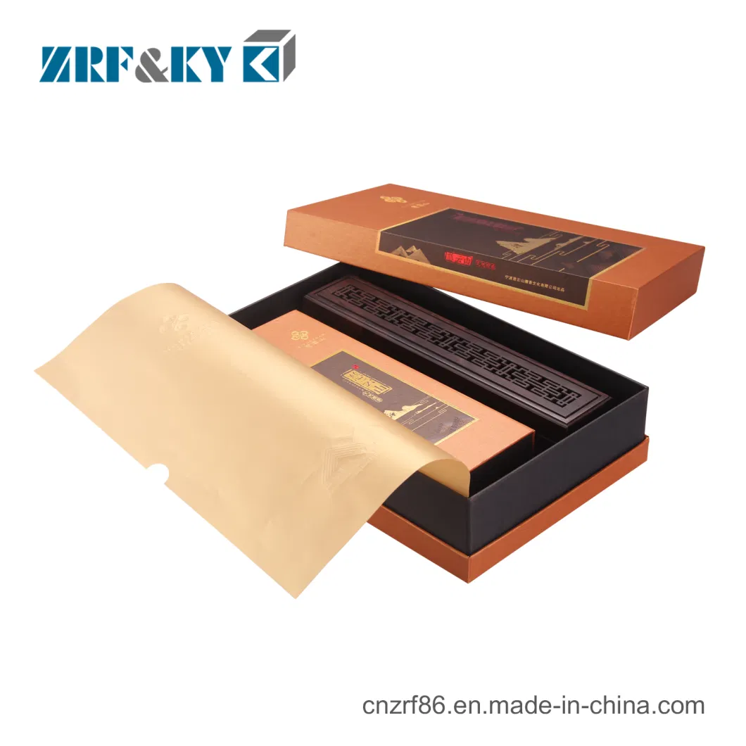 Custom Printed Rectangle Cardboard Sandalwood Incense Packaging Gift Box