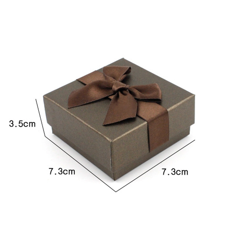 Luxury Custom Cardboard Bow Ribbon Jewelry Gift Set Necklace Pendant Ring Earring Bracelet Paper Packaging Gift Box with Gift Bag