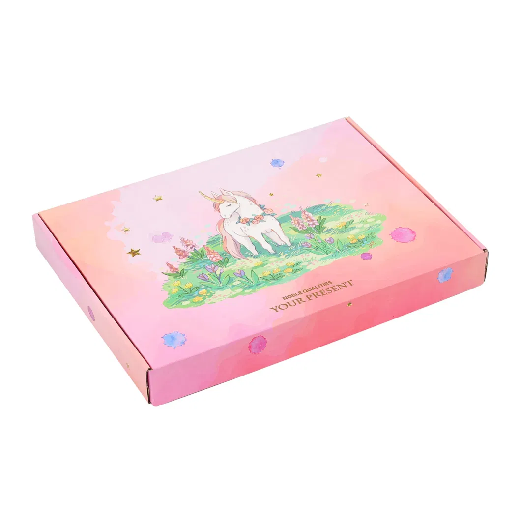 Rainbow Gift Packaging Boxes Birthday&prime;s Gift Boxes Gift Box with Lid and Shredded Paper Fill