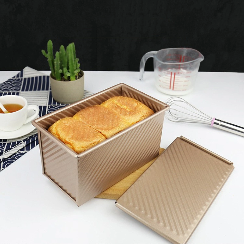 Bakey Baking Tray Commercial Bakeware 600g Non-Stick Coating Aluminum Loaf Pan Bread Cake Pan Toast Box Tray with Lid