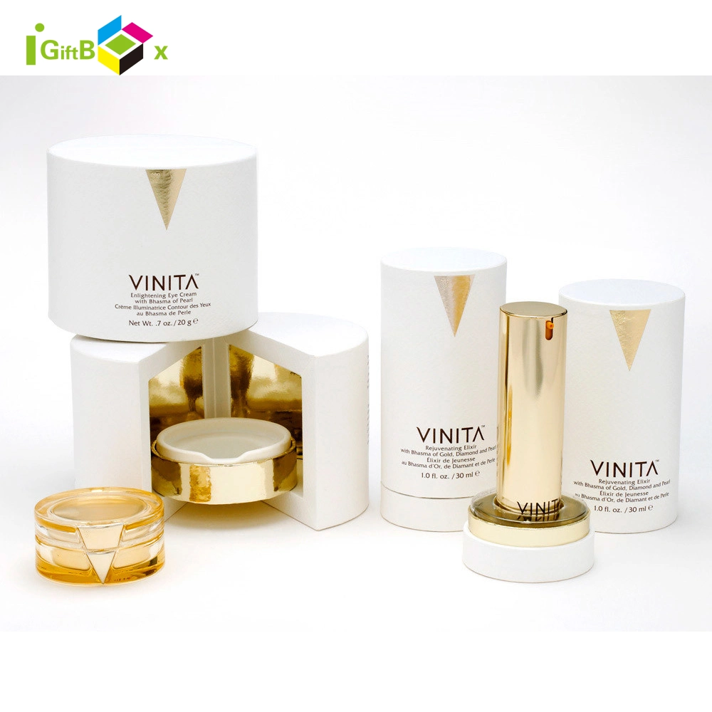 Cylinder Paper Cardboard Round Box with Lids for Perfume / Gift