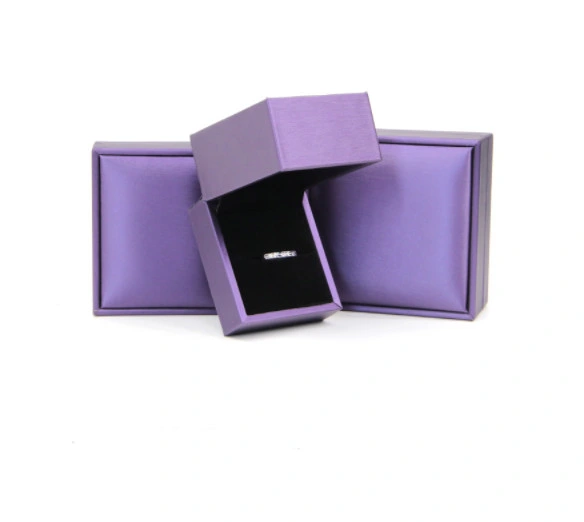 Premium Purple PU Leather Gift Jewelry Box for Earrings Necklace Bracelet Packaging Low Price Good Quality Can Be Wholesale