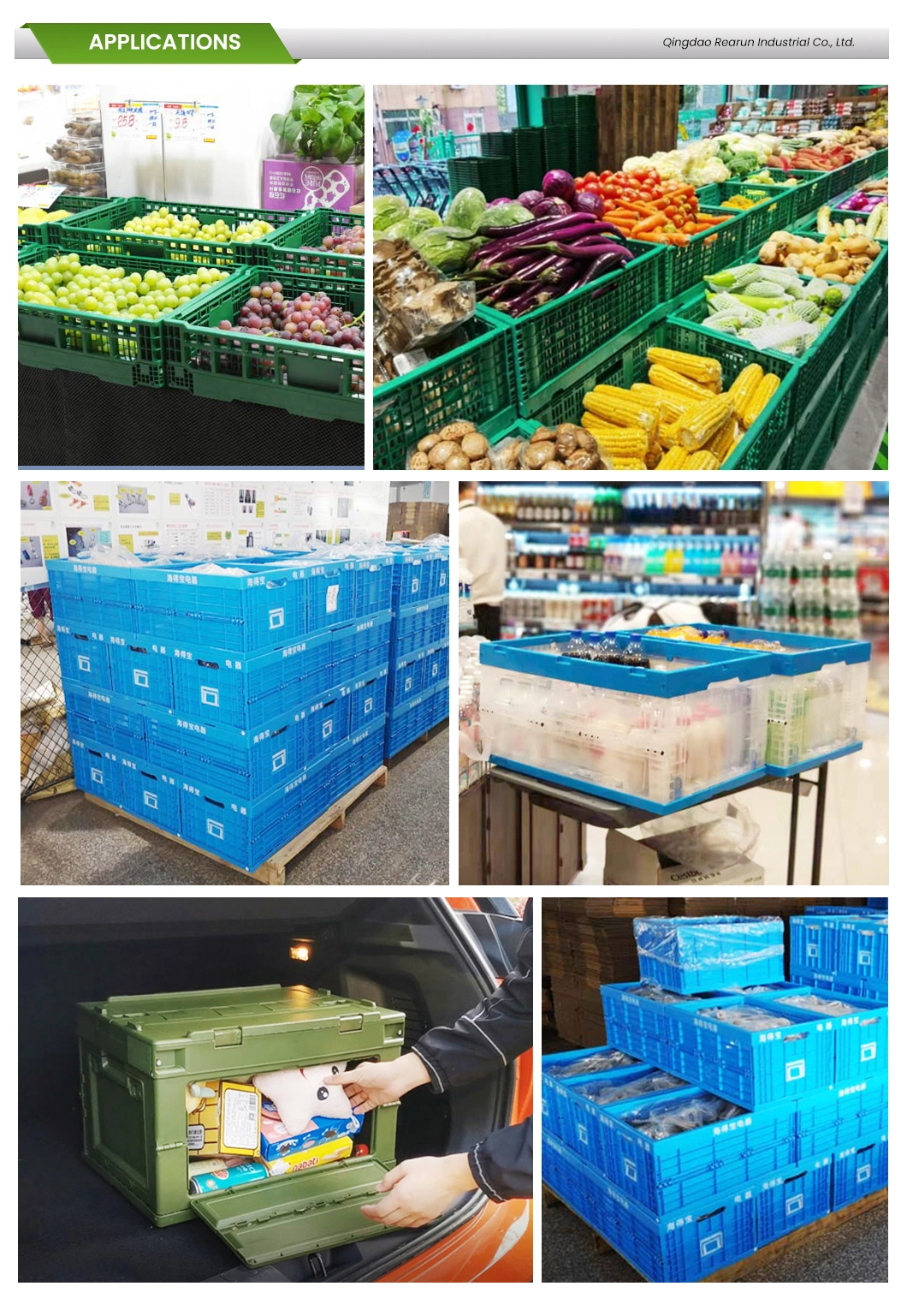 Rearun Transport Crate China Wholesaler Bulk Electrostatic Prevention Plastic Turnover Box