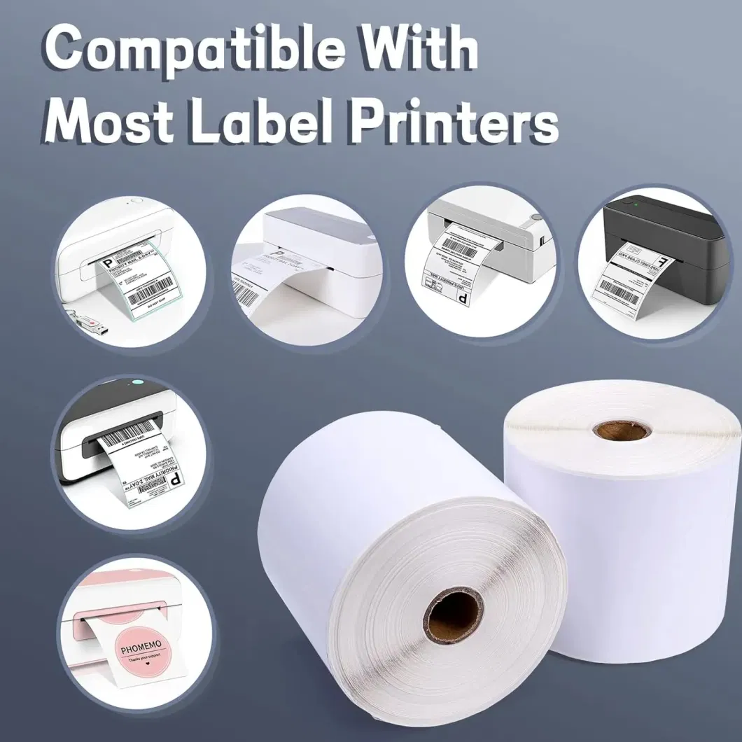 China Manufacturer Wholesale Thermal Label Roll Compatible 4 X 6 Shipping Labels