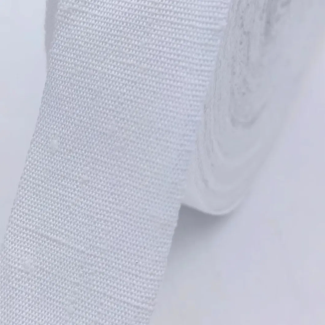 Wholesale of Multiple Specifications 2.5cm White Linen Woven Tape, Handmade Decorative Tape