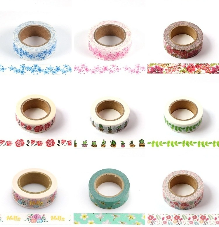 Custom Printed Decoration Wholesale Stationery Washi Paper Tape for Sale