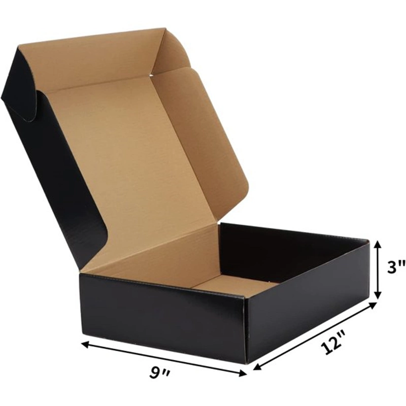 Self Seal Mailer Shipping Paper Box Brown Kraft Corrugated Carton Cardboard Boxes Packaging with Zipper Strip