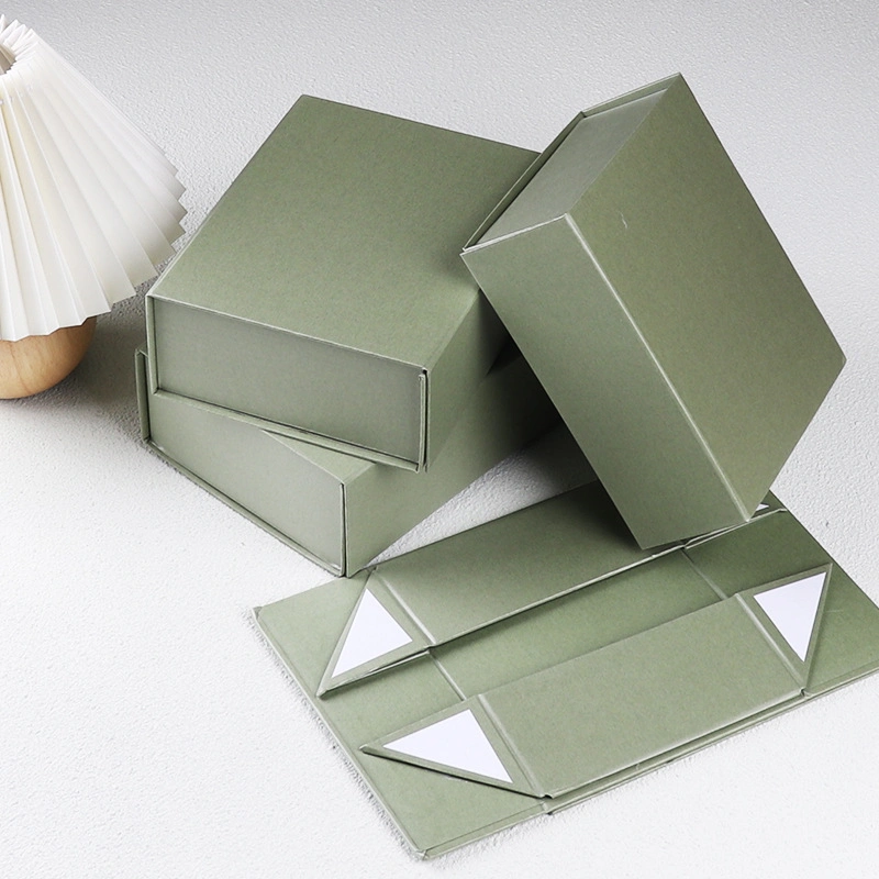 Cosmetic Packaging Carton Box with Ribbon Closure and Box Insert, Luxury Rigid Book Style Cardboard Box