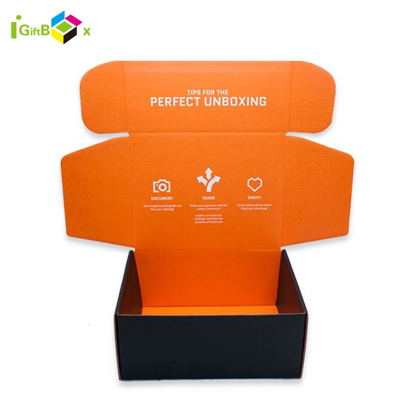 Customize Logo Print Large and Small Clothing Mailer Box Kraft Corrugated Packaging Shipping Box