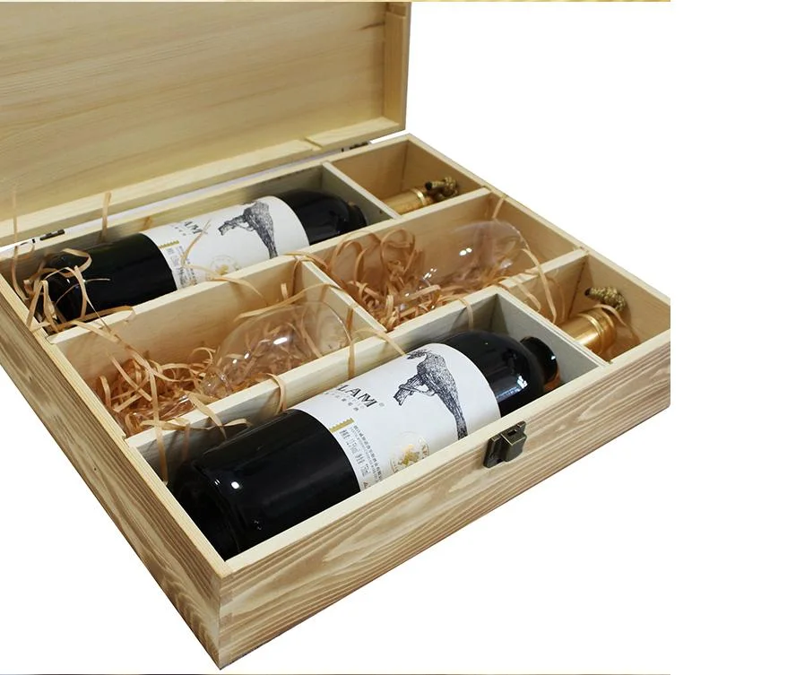 Wholesale Wooden Wine Grass Box Wine Glass Gift Packaging Box