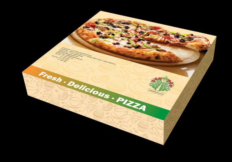 Custom Logo Printed Brown Kraft Paper Pizza Box Food Packaging