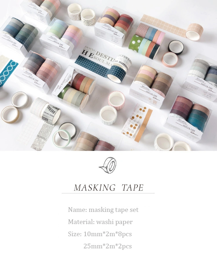 Custom Wholesale Cute Washi Masking Paper Tape Japanese Washi Tape