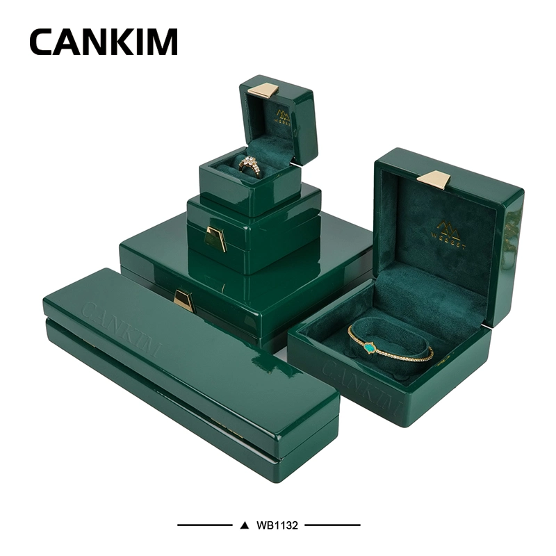 Cankim Wooden Painting Paint Ring Pendant Bracelet Bangle Earrings Vintage Jewelry Box Bamboo Jewelry Box Jewelry Box Luxury