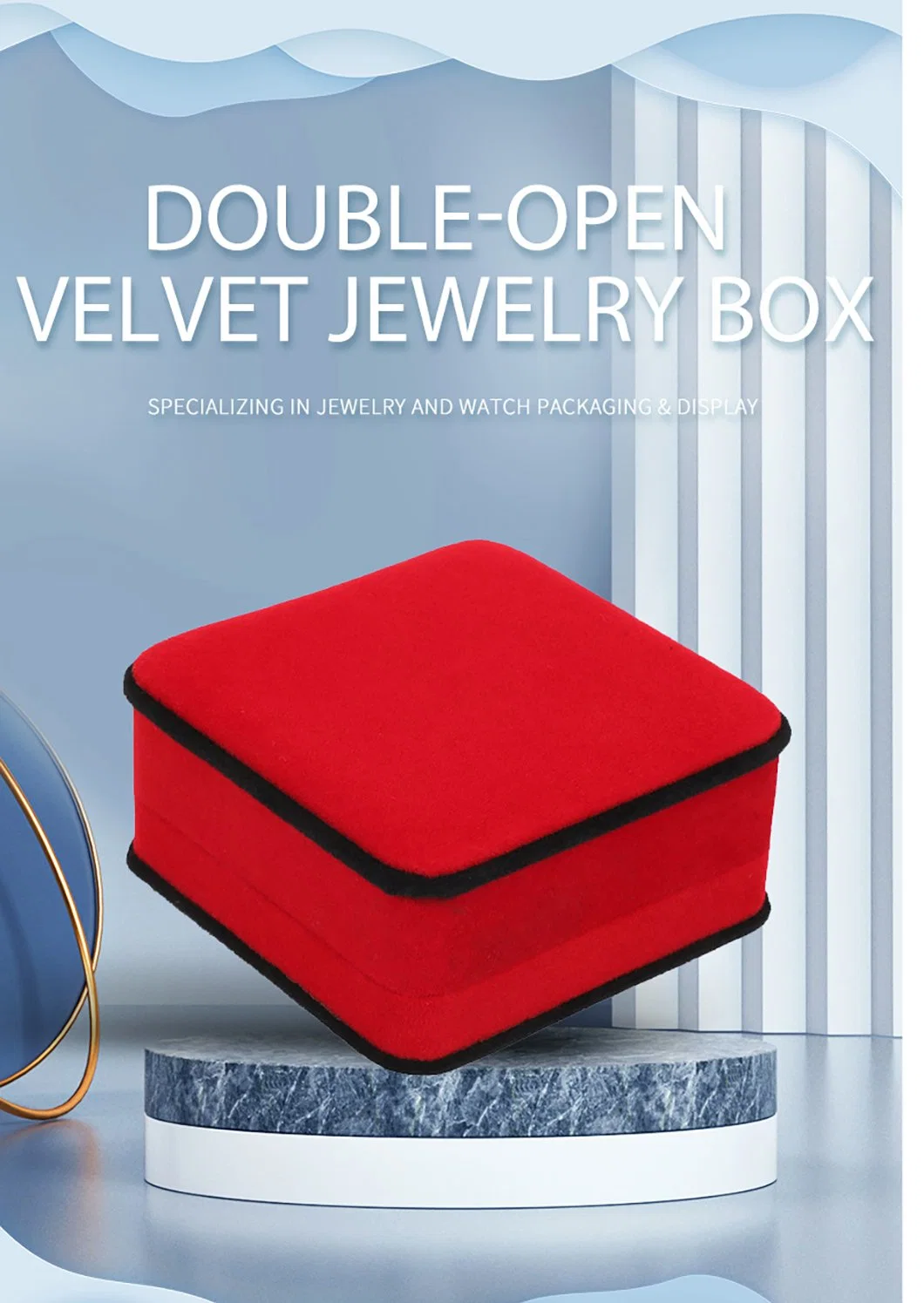 Luxury Velvet Jewellery Box Rings Earrings Necklaces Bracelets Watches Packaging Gift Boxes