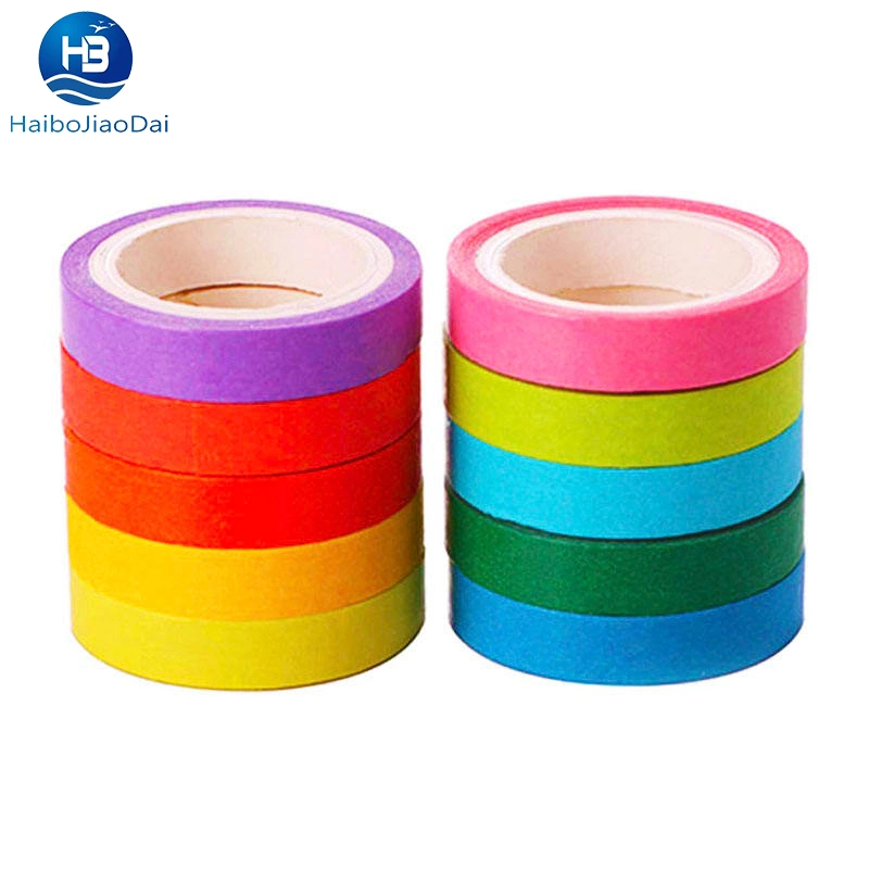 No Residue Painter Tape Temperature Resistant Strong Masking Rubber Glue Waterproof Jumbo Roll Crepe Washi Paper Car Tape