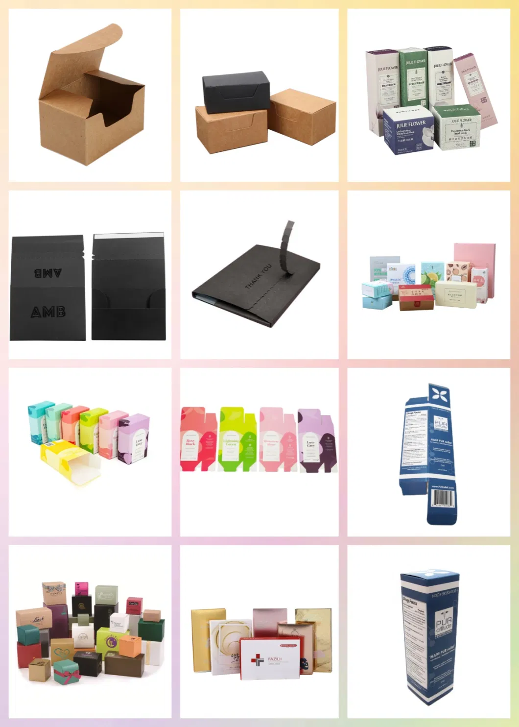 Factory Custom Logo Skincare Kraft Paper Cosmetic Box Packing Soap Box