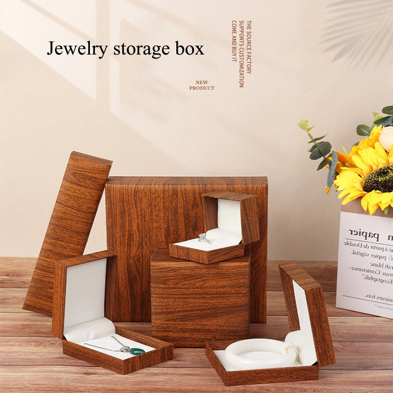 Wood Grain Jewellery Accessories Box Gift Packaging Box