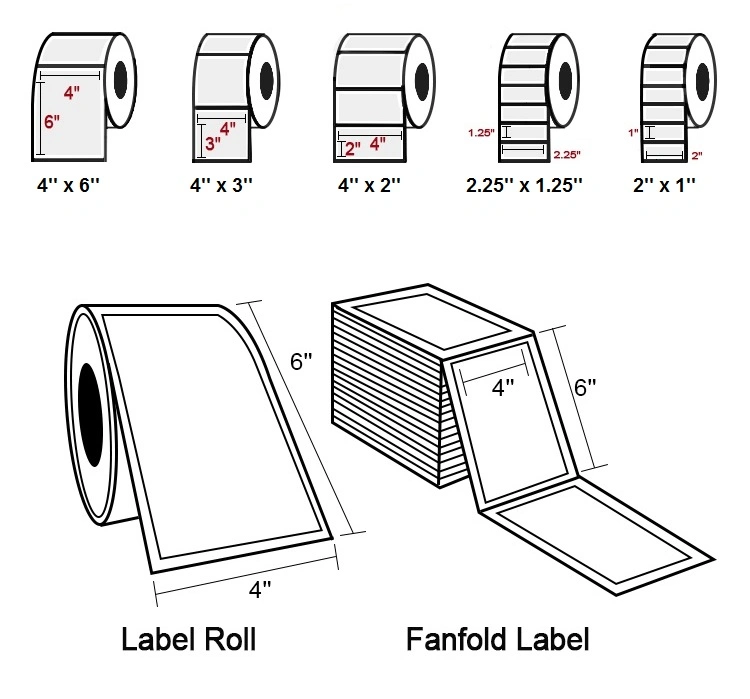 4X6 Compostable Thermal Blank Paper Shipping Label Sticker Rolls