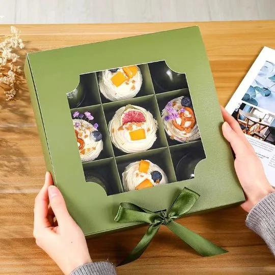 Transparent Cake Boxes Packaging with Custom Print