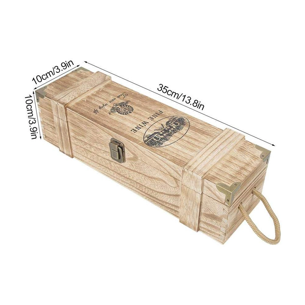 Wood/Wooden Gift Box with Rope Handle for Red Wine Packing/Storage