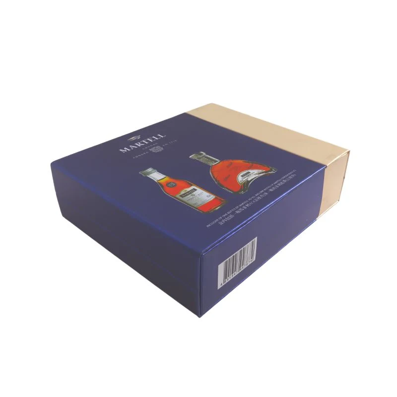 Red Wine Glass Magnetic Cardboard Packaging Paper Gift Boxes for Single Wine Bottles