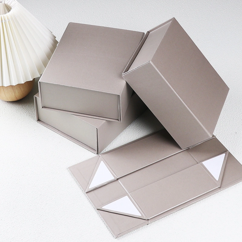 Cosmetic Packaging Carton Box with Ribbon Closure and Box Insert, Luxury Rigid Book Style Cardboard Box