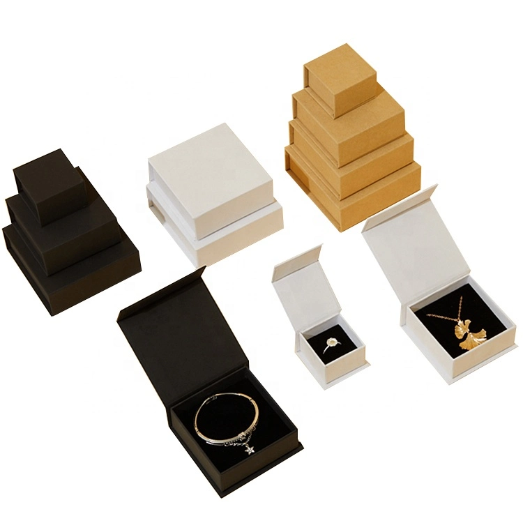 Luxury Logo Custom Different Designs Lid and Based Gift Paper Jewelry Box Packaging Boxes for Necklaces Earrings Rings