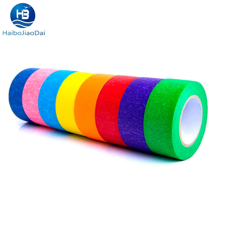 No Residue Painter Tape Temperature Resistant Strong Masking Rubber Glue Waterproof Jumbo Roll Crepe Washi Paper Car Tape