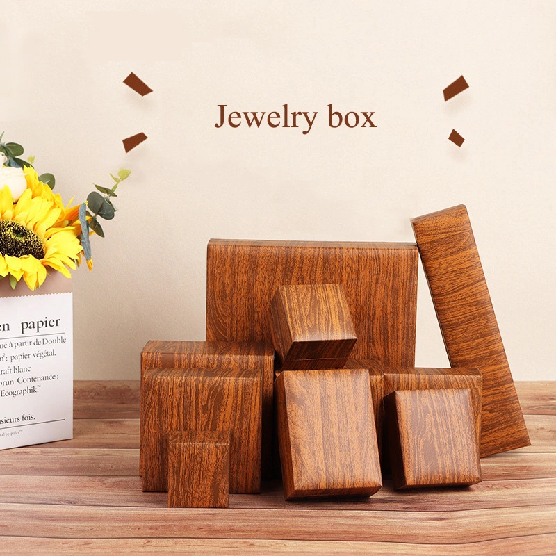 Wood Grain Jewellery Accessories Box Gift Packaging Box