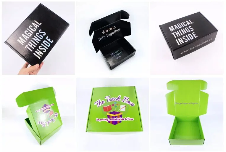 Custom Box Packaging Luxury Black Corrugated Shipping Boxes for Small Business