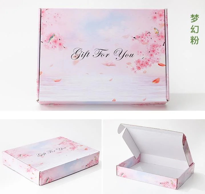 Custom Printed Folding Paper Small Tuck Top Mailer Packaging Shipping Box Colored Cardboard Corrugated Mailing Box