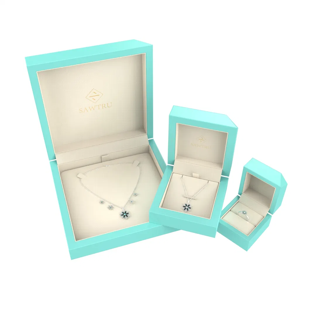 Standing Engagement Necklace Earring Wooden Jewelry Packaging Gift Box